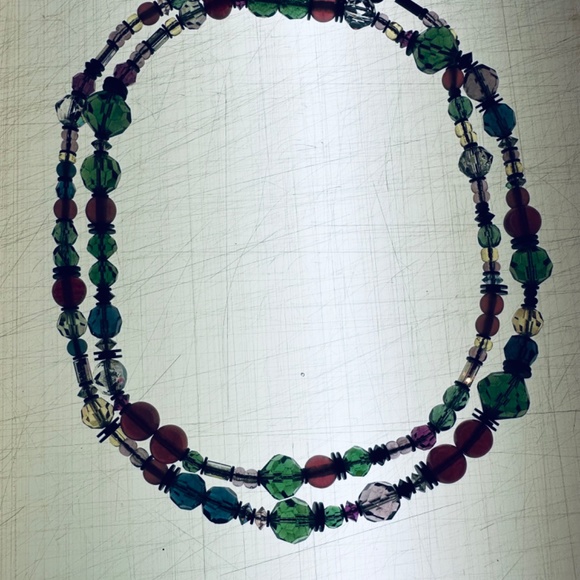 Vintage Allen Owen Glass Necklace - Picture 2 of 3